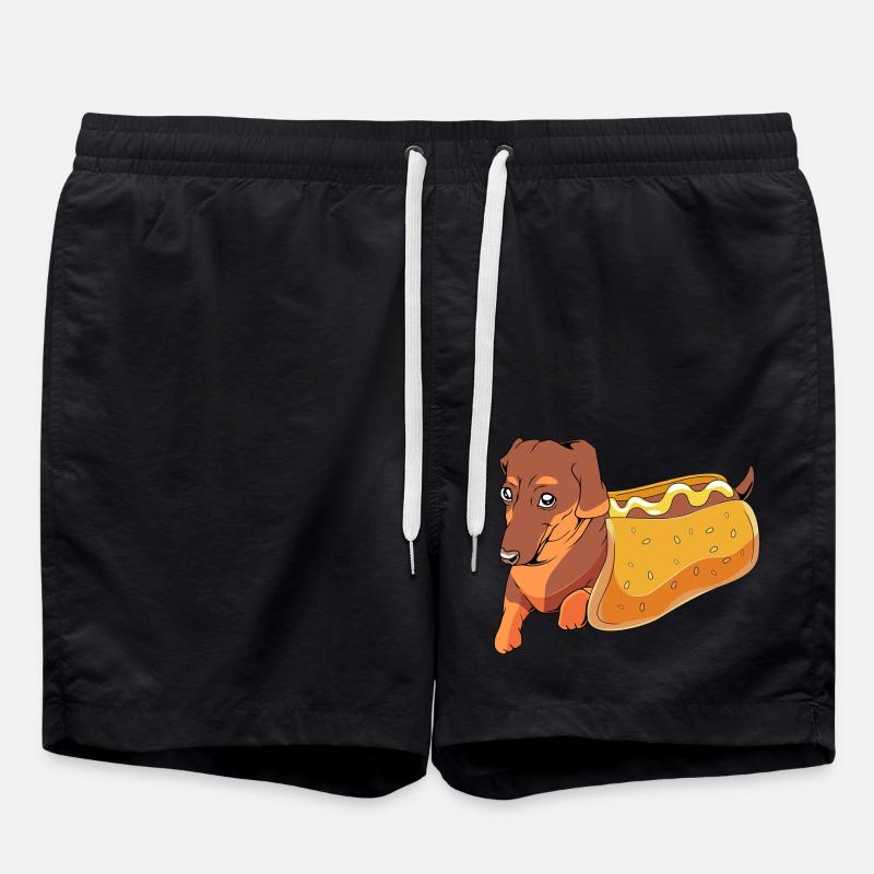 Collation hot-dog - Short de bain - noir