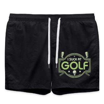 Je suis nul au golf golfeur amateur - Short de bain - noir - Devant - AI Model Male 185 light (185cm)
