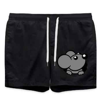 Trou de souris Trou de souris Trou de souris Peeps Mignon Drôle Bande dessinée - Short de bain - noir - Devant - AI Model Male 185 light (185cm)