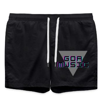 Imprimés pour mélomanes, musique, tendance - Short de bain - noir - Devant - AI Model Male 185 light (185cm)