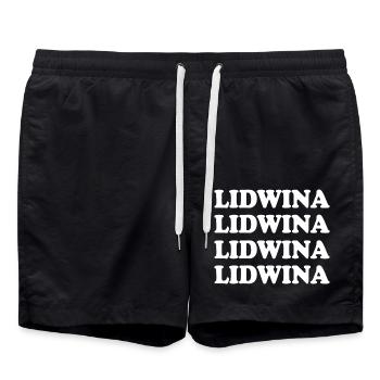 Name Lidwina - Badeshorts - Schwarz - Vorne - AI Model Male 185 light (185cm)