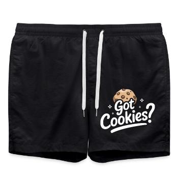 Cookies Cookie Biscuits Biscuits Chocolate - Swim Trunks - black - Front - AI Model Male 185 light (185cm)