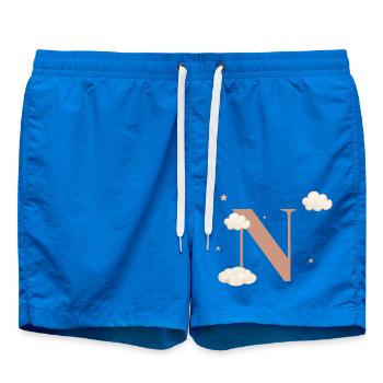 Lettre n nuages étoiles - Short de bain - cobalt blue - Devant
