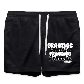 Practice and Repeat - Swim Trunks - black - Front - AI Model Male 185 light (185cm)