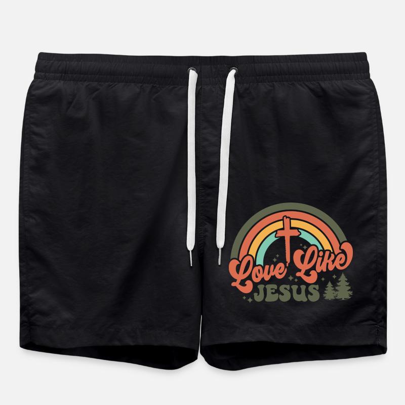 Aimez comme Jésus - Short de bain - noir