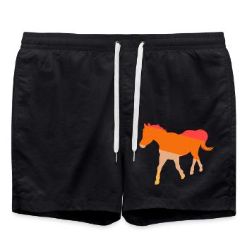 Monter à cheval - Short de bain - noir - Devant - AI Model Male 185 light (185cm)