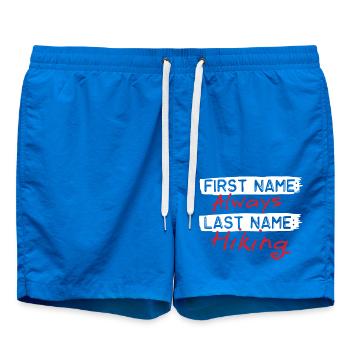 First Name Always Last Name Hiking - Swim Trunks - cobalt blue - Front