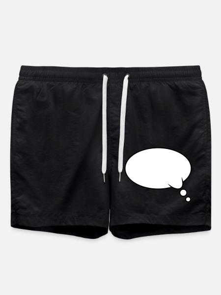 Thought Bubble Design - Swim Trunks - black