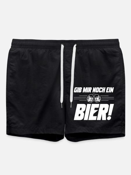Noch ein Bier Spruch - Badeshorts - Schwarz
