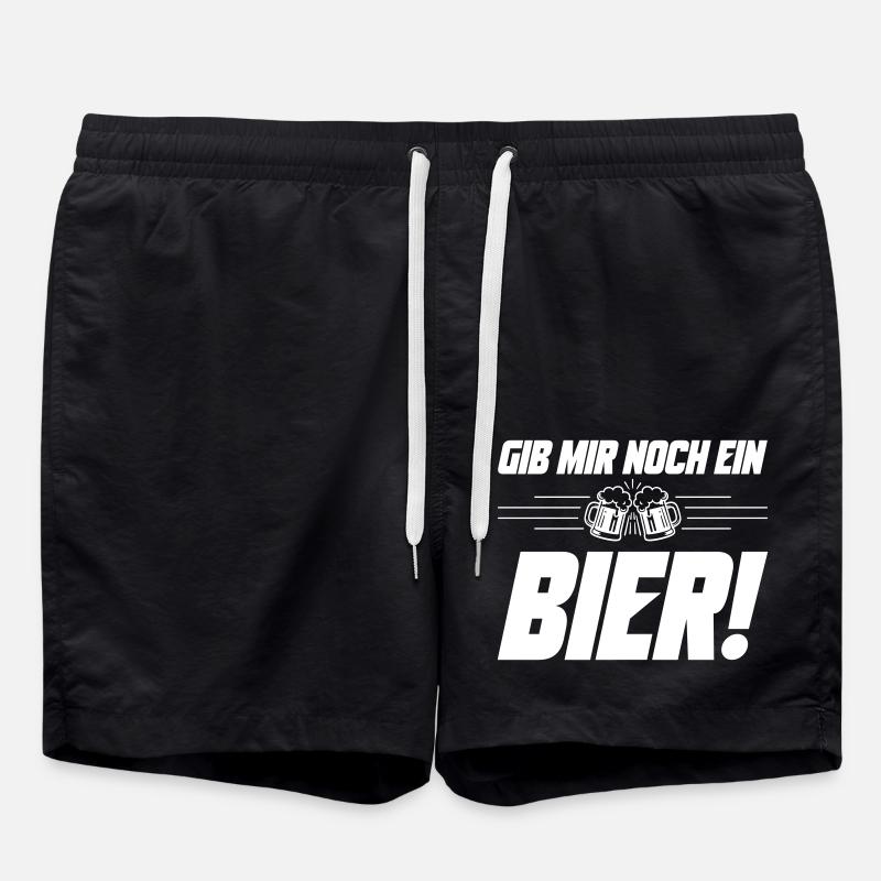 Noch ein Bier Spruch - Badeshorts - Schwarz