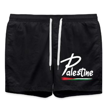 Liberté Palestine Palestine Libre Palestinevintage - Short de bain - noir - Devant - AI Model Male 185 light (185cm)