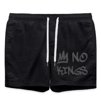 No Kings in America since 1776 - Swim Trunks - black - Front - AI Model Male 185 light (185cm)