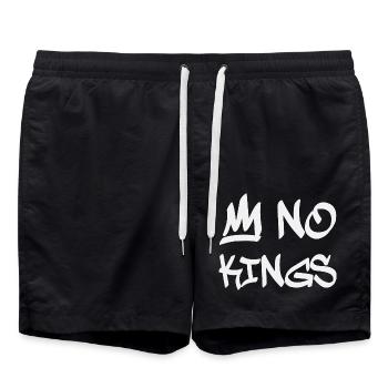 No Kings in America since 1776 - Swim Trunks - black - Front - AI Model Male 185 light (185cm)