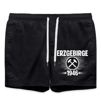 Erzgebirge 1946 - Badeshorts - Schwarz - Vorne - AI Model Male 185 light (185cm)