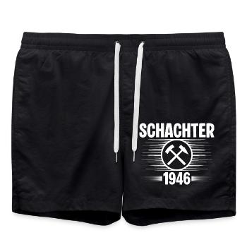 Erzgebirge Schacht - Badeshorts - Schwarz - Vorne - AI Model Male 185 light (185cm)