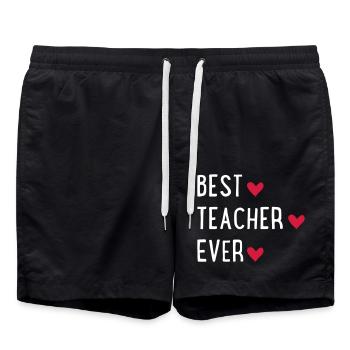 Meilleur enseignant - Short de bain - noir - Devant - AI Model Male 185 light (185cm)