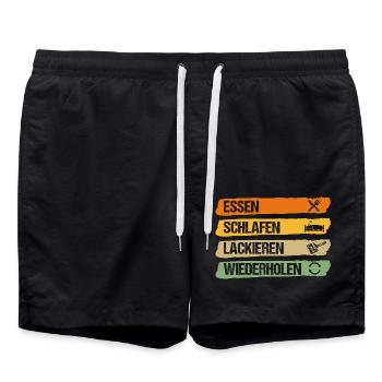 Car Painter Vehicle Painter Painter - Swim Trunks - black - Front - AI Model Male 185 light (185cm)