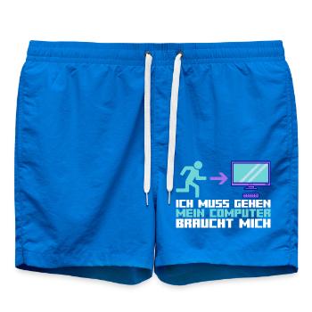 Computer Zocker Programmierer Administrator Gamer - Badeshorts - Cobalt blue - Vorne