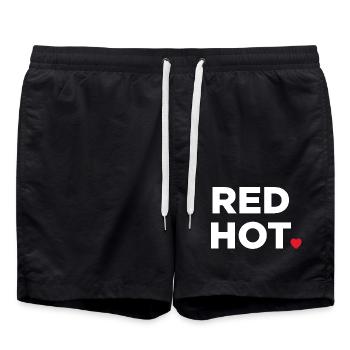 Glühend heiß - Badeshorts - Schwarz - Vorne - AI Model Male 185 light (185cm)