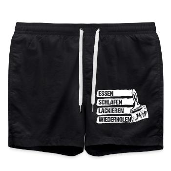 Car Painter Vehicle Painter Painter - Swim Trunks - black - Front - AI Model Male 185 light (185cm)