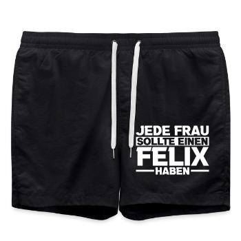 Felix - Short de bain - noir - Devant - AI Model Male 185 light (185cm)