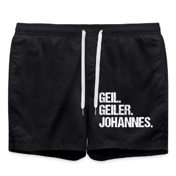 Johannes - Short de bain - noir - Devant - AI Model Male 185 light (185cm)