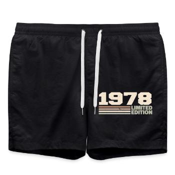 1978 Anniversary Gift 1978 Limited Edition 1978 - Swim Trunks - black - Front - AI Model Male 185 light (185cm)