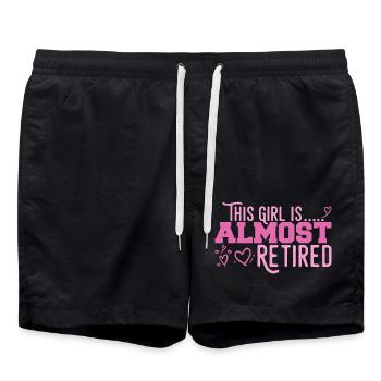 This Girl Almost Retired - Swim Trunks - black - Front - AI Model Male 185 light (185cm)