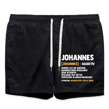 Johannes - Short de bain - noir - Devant - AI Model Male 185 light (185cm)