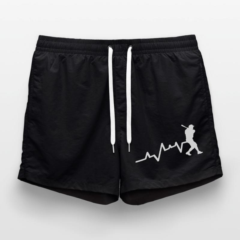 Baseball Player Evolution Baseball Swim Trunks