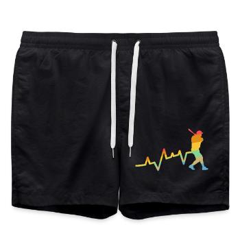 Joueur de baseball Evolution Baseball - Short de bain - noir - Devant - AI Model Male 185 light (185cm)
