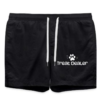 Dog Treat Dealer Funny Humor Dog Owner Dog Treats - Short de bain - noir - Devant - AI Model Male 185 light (185cm)