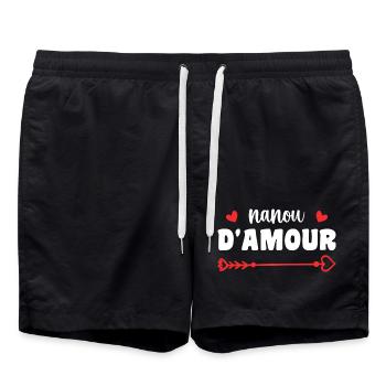 nanou d'amour - Short de bain - noir - Devant - AI Model Male 185 light (185cm)