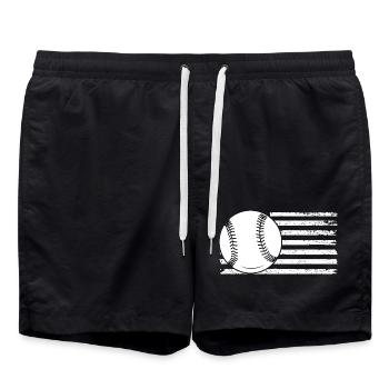 Joueur de baseball Baseball - Short de bain - noir - Devant - AI Model Male 185 light (185cm)