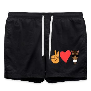 Monter à cheval - Short de bain - noir - Devant - AI Model Male 185 light (185cm)