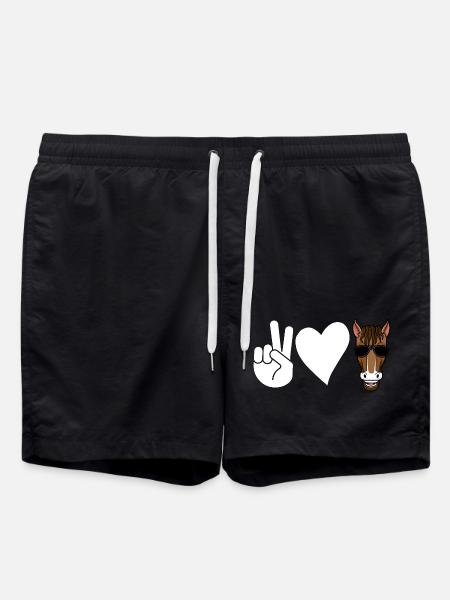 Riding Horse - Swim Trunks - black