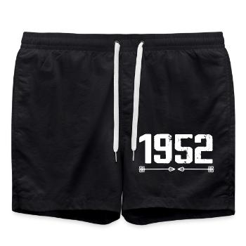 Born in 1952 Vintage 73 Years 74 Birthday Gift - Swim Trunks - black - Front - AI Model Male 185 light (185cm)