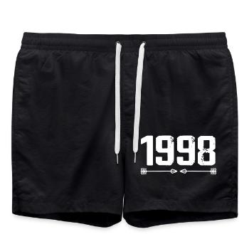 Born in 1998 Vintage 27 Years 28 Birthday Gift - Swim Trunks - black - Front - AI Model Male 185 light (185cm)