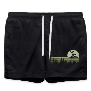 Trees Wildlife Nature Mountains Adventure Forest - Swim Trunks - black - Front - AI Model Male 185 light (185cm)