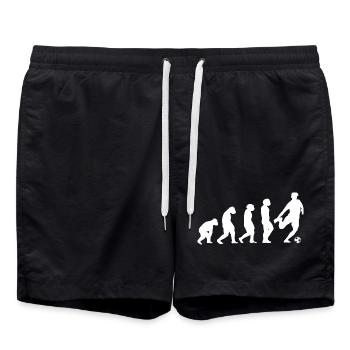 Fußballspieler Evolution Fußball - Badeshorts - Schwarz - Vorne - AI Model Male 185 light (185cm)