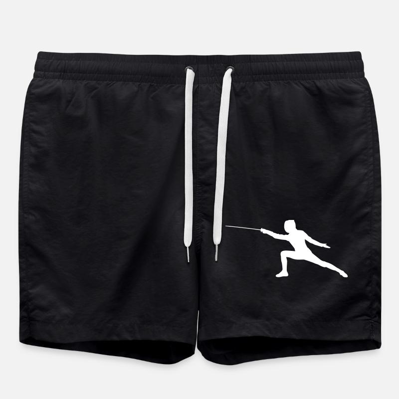 Fencer Design Gift - Swim Trunks - black