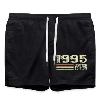 Nées en 1995 anniversaire 1995 Vintage 1995 - Short de bain - noir - Devant - AI Model Male 185 light (185cm)