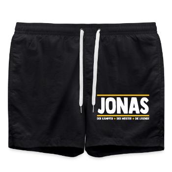 Jonas - Swim Trunks - black - Front - AI Model Male 185 light (185cm)