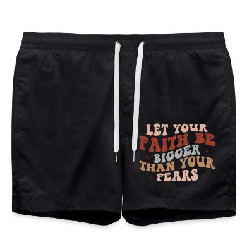 faith over fear - Badeshorts - Schwarz - Vorne - AI Model Male 185 light (185cm)