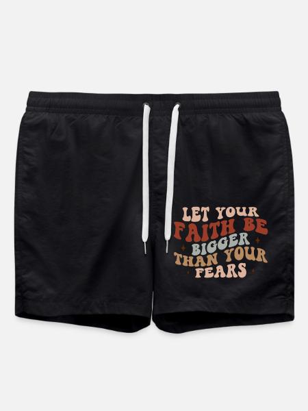faith over fear - Badeshorts - Schwarz