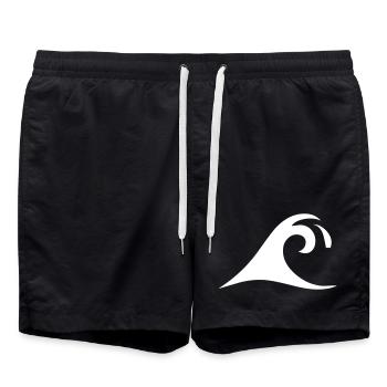 Ondes vagues - Short de bain - noir - Devant - AI Model Male 185 light (185cm)