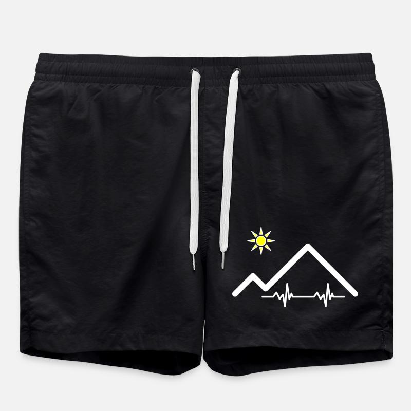 Pulse of the mountains - Swim Trunks - black