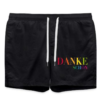 Ein Herzliches Dankeschön sagen - Badeshorts - Schwarz - Vorne - AI Model Male 185 light (185cm)