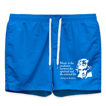 Ludwig van Beethoven Quote classical music quote - Swim Trunks - cobalt blue - Front