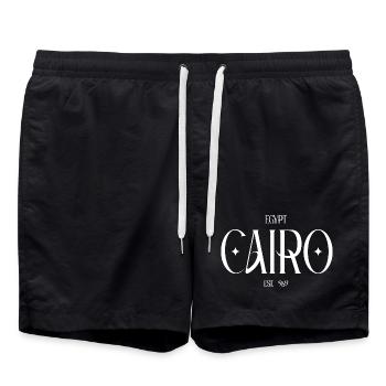 Cairo Vintage EST 969 Logo - Short de bain - noir - Devant - AI Model Male 185 light (185cm)